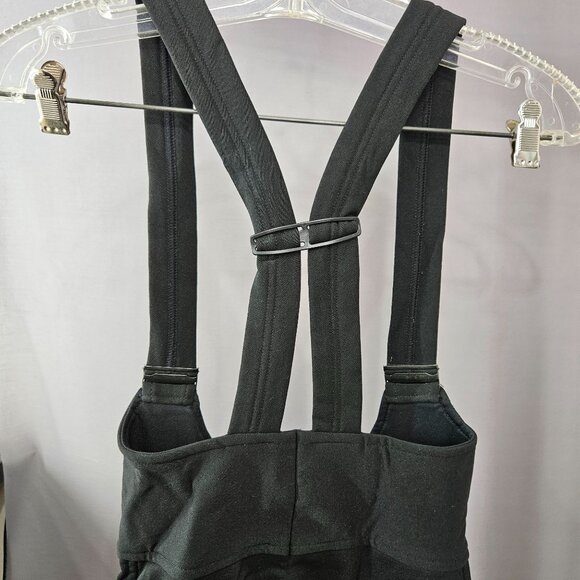 Vint Roffe Women Snow Ski Pant Bib Overall Jumpsuit 6 Black Wool Blend Zip USA - Picture 5 of 10